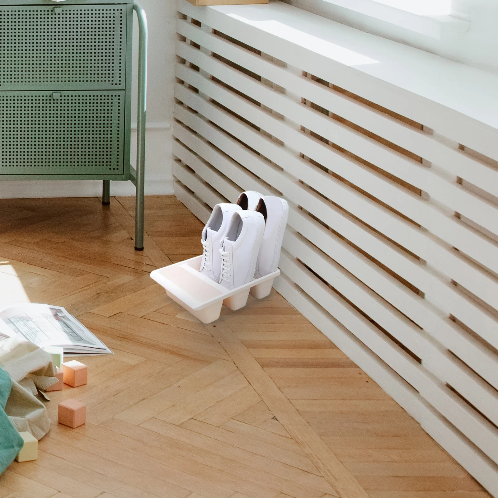 

4Pcs Vertical Type Shoes Boxes PP Shoe Organizer Tray Household Shoe Storage Rack Shoes Storage Box Slipper Holder Box