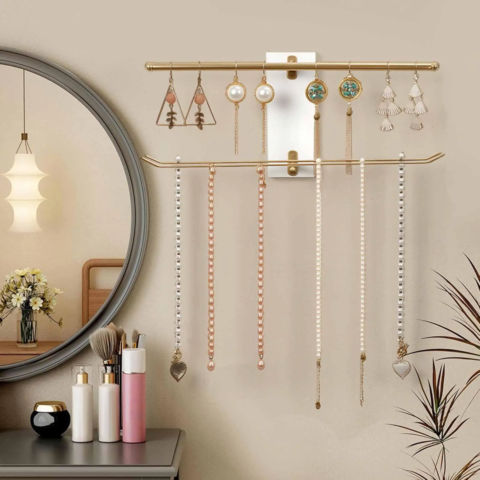 

Настенный органайзер для хранения ювелирных изделий, держатель для часов, браслетов, ободок для волос