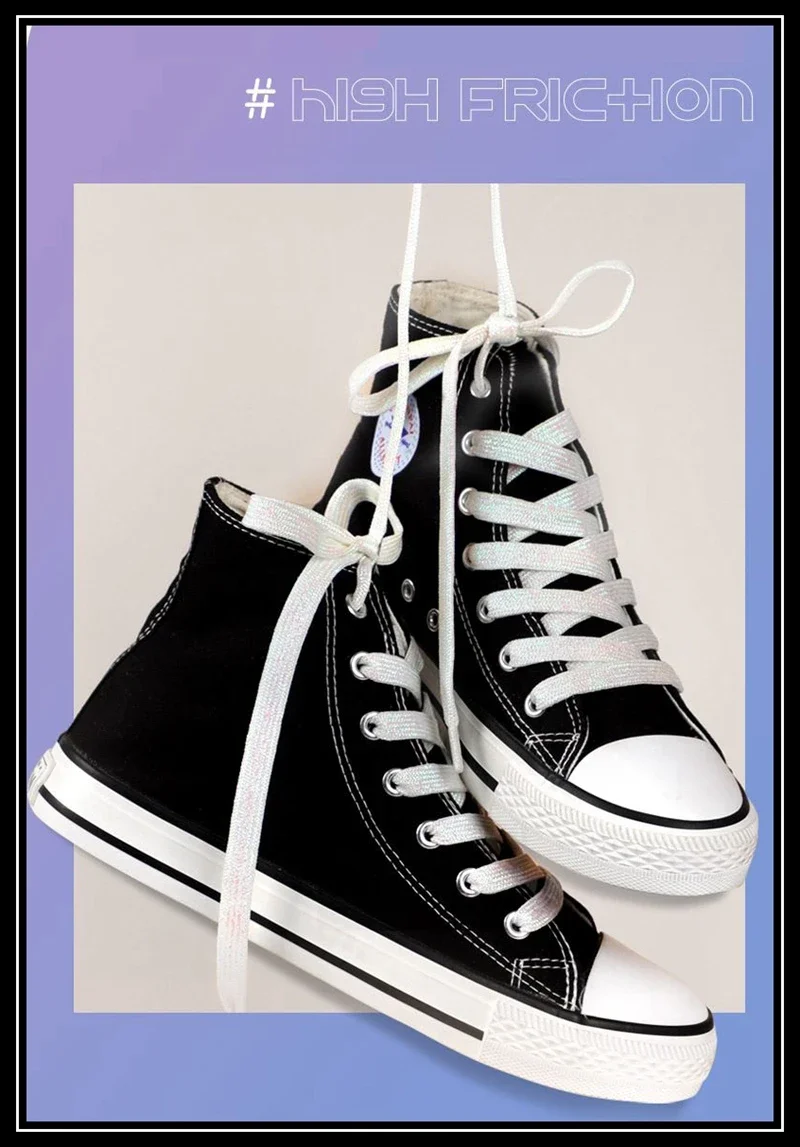 1 Paar bunte Schnürsenkel, glitzernde flache Schnürsenkel für Sneaker, doppellagig, dick und verschleißfest, für Schuhe und Stiefel. – Detail 6