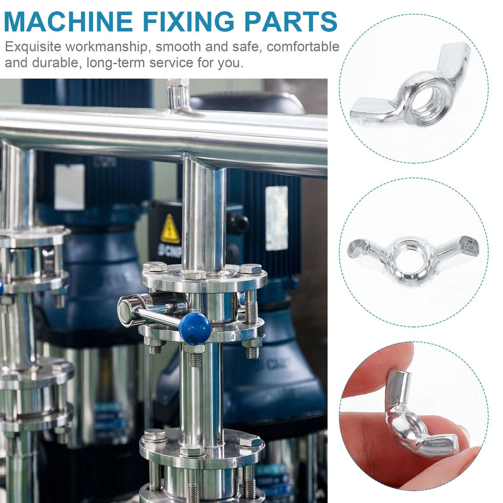 

20pcs Butterfly 5/16-18 Carbon Steel Hand Tighten Fasteners Durable Rust Resistant For Home Repair Hardware Screws