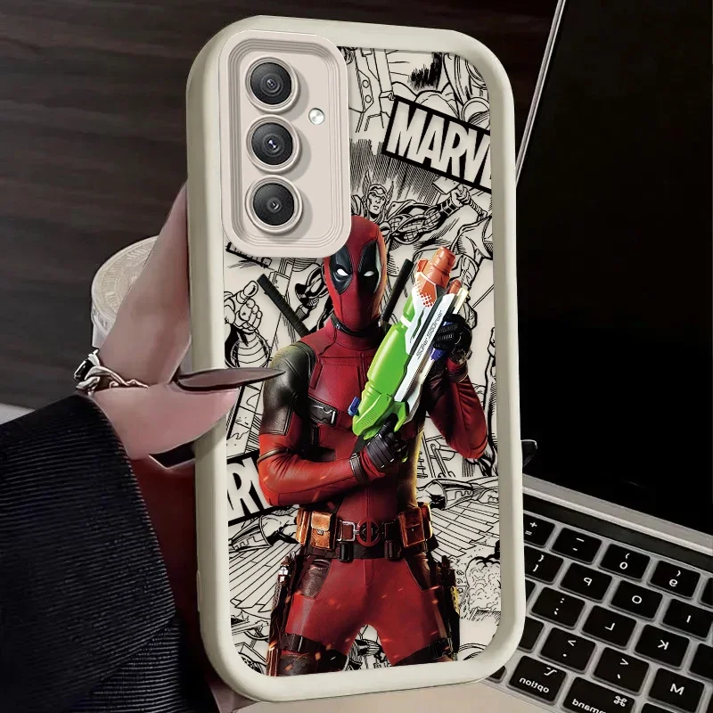 Marvel deadpool silikon měkké telefon pouzdro pro Samsung galaxy A14 A15 S21 s22 S23 s24 5G fehu plus uitra A25 A35 A52 A53 A54 A55 5G