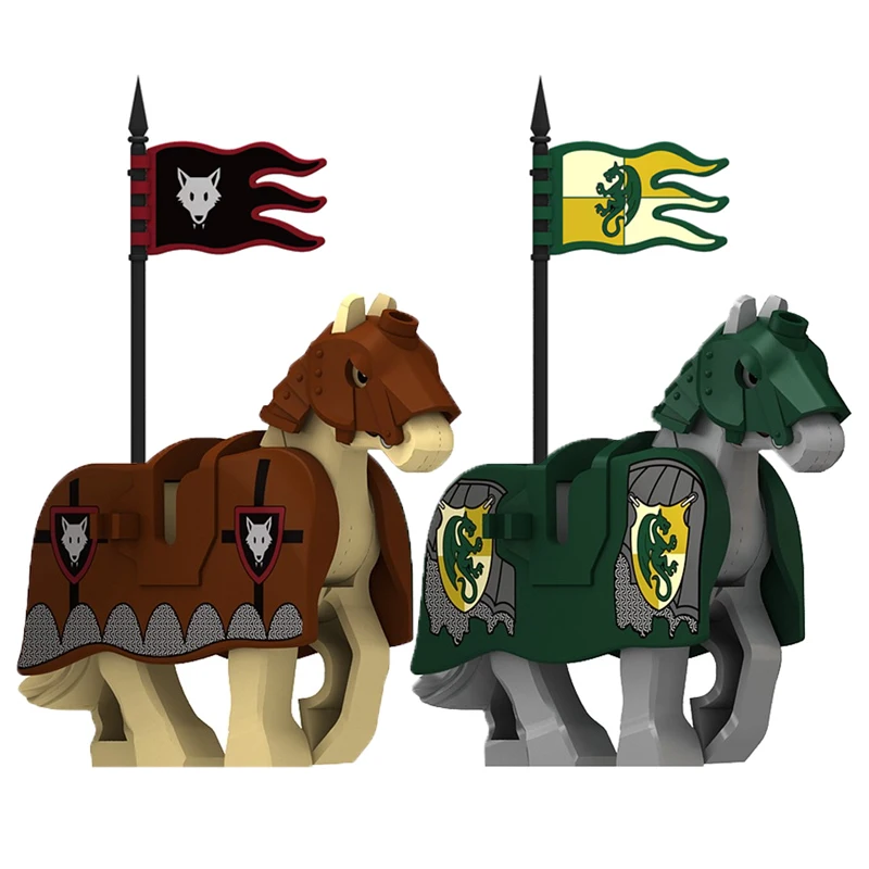 Blocs de construction militaires château médiéval aigle noir Dragon bouclier soldat figurines cadeaux accessoires équipement bouclier armure jouets