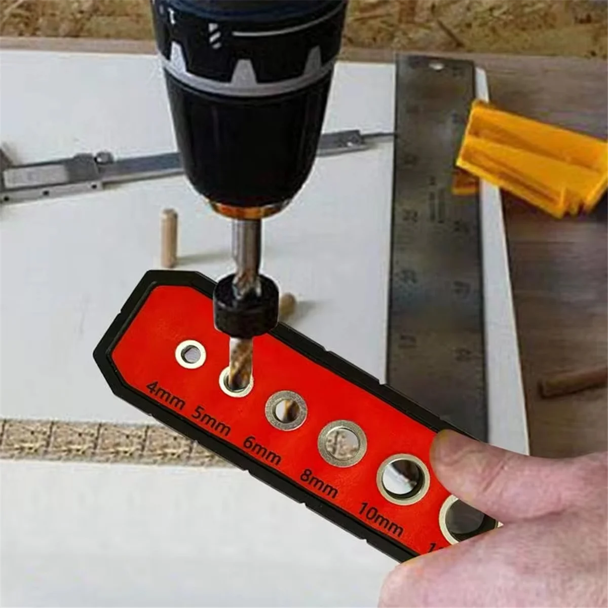Hole Drilling Tool 6-Hole Punch Locator Drill Guide DurableW Super Deal  Furniture