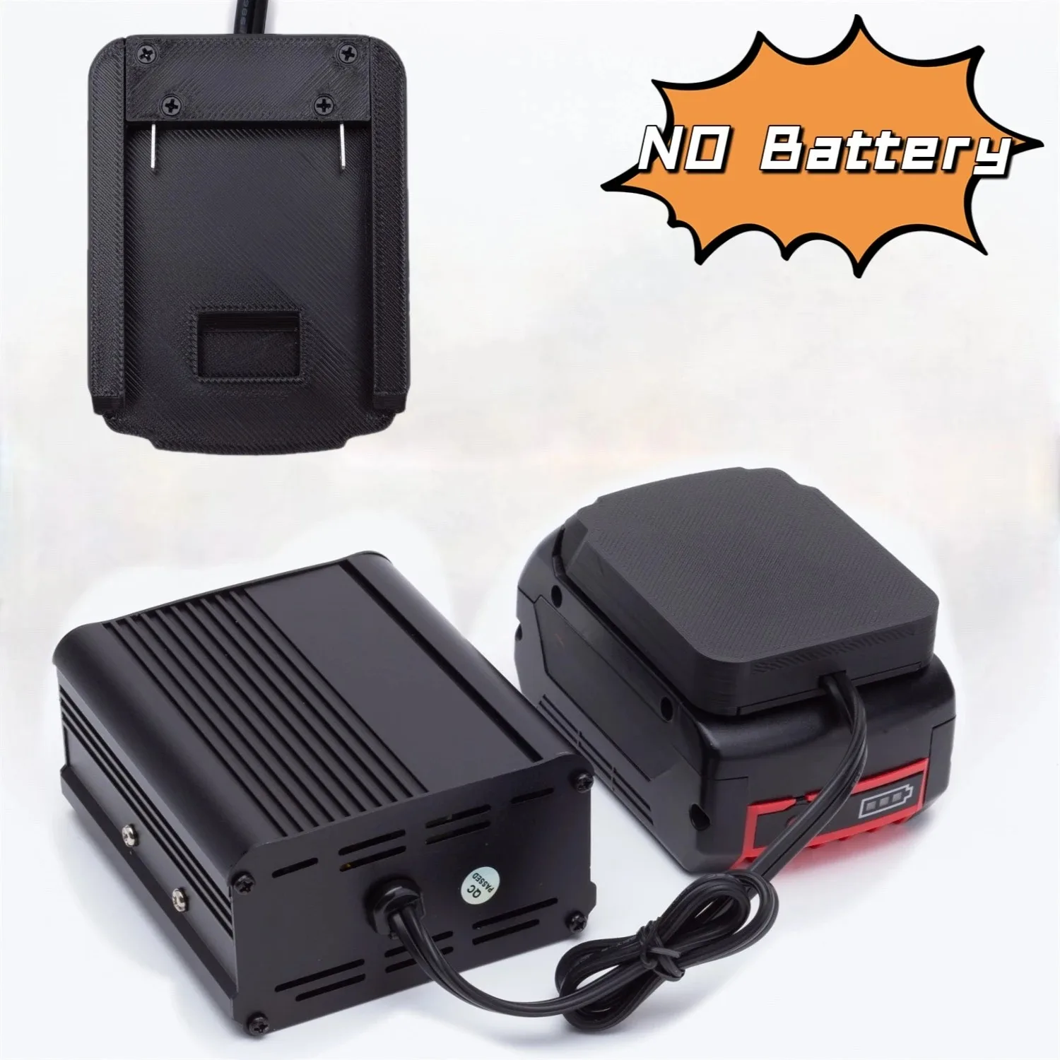 200W 220V-240V Power Inverter Outlet Adapter for Bosch 18V Battery DC AC USB Powered Compact Inverter(NO Battery )