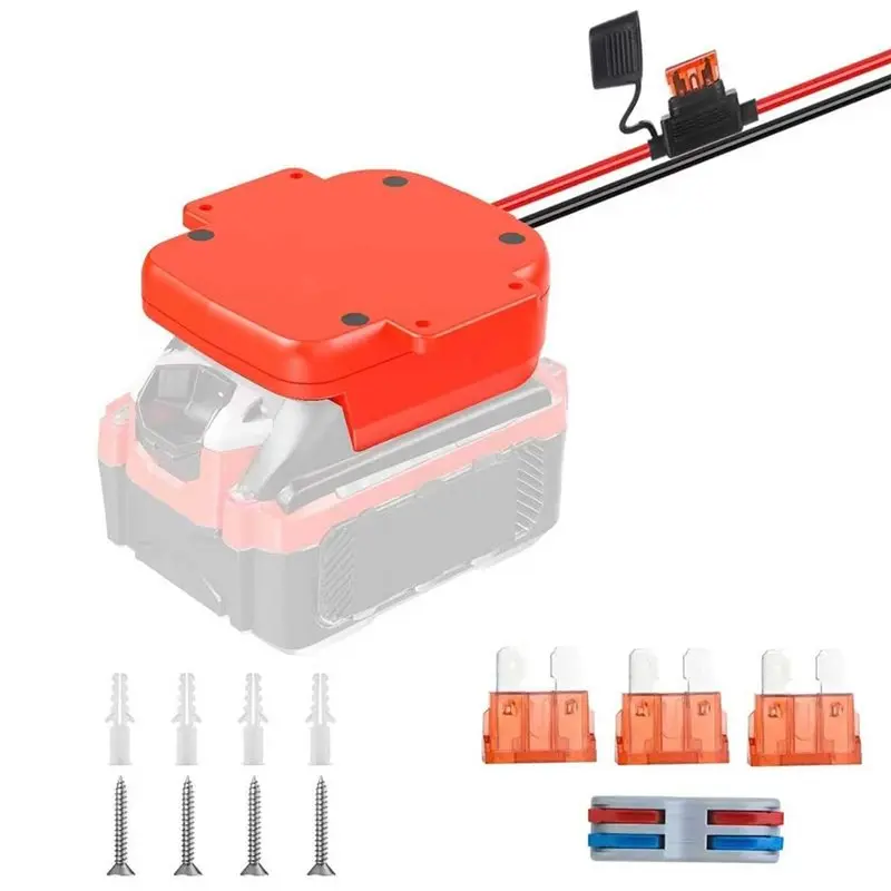 FULL-Power Wheel Adapter USB Type-C Power Supply Wheel Dock Battery Adapter With 40Amp Fuse For DIY RC For