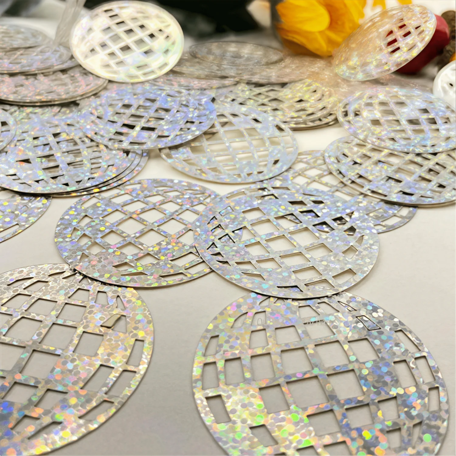 100 Stück/Packung 70er 80er Disco-Kugel Laser-Pailletten Konfetti Tischstreudekoration für Disco-Themen Geburtstag Junggesellinnenabschied Hochzeit Party Dekoration – Detail 3