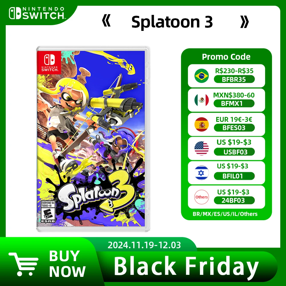 Nintendo Switch Game Deals - Splatoon 3 - Original Games Physical Cartridge EU Version Support TV Tabletop Handheld Game Mode