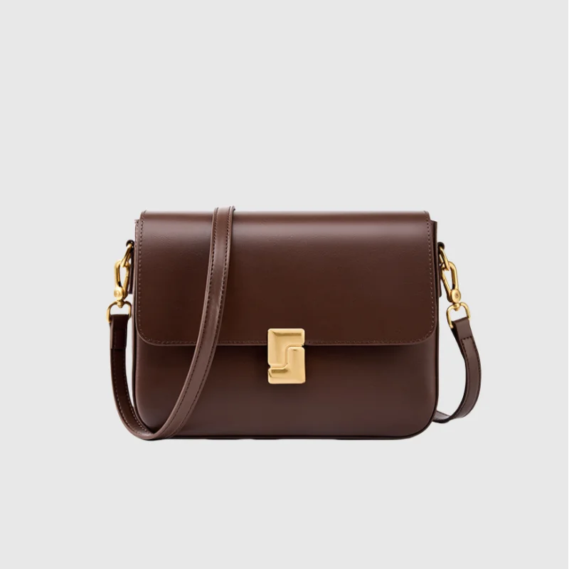 

New Women Casual Handbag Genuine Leather Ladies Shoulder Crossbody Tot Bag Fashionable Girl's Square Bags Luxury Brand for Women