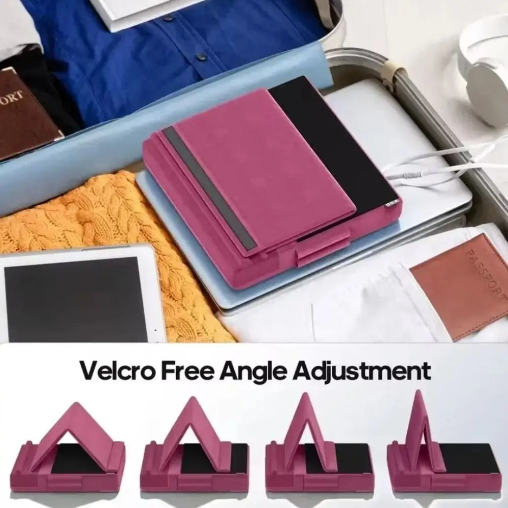 2-in-1 Tablet Pillow Stand for Lap Multi-angle Adjustment with Pen Slot Tablet Stand Foldable Soft EReader Holder Travel
