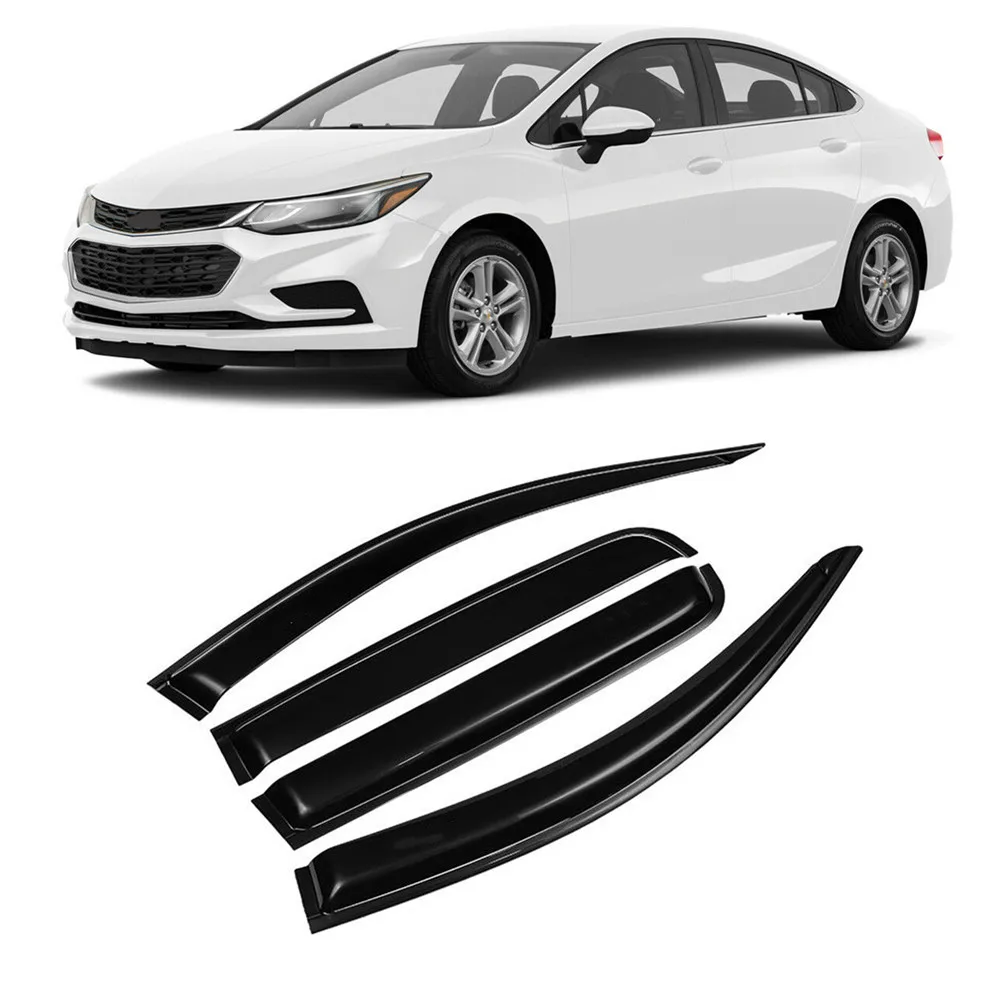 

For Chevrolet Cruze 2017-2020 Cars Accessories Window Visors Rain Sun Guard Vent Wind Deflector Weathershield Slim Moulding Trim