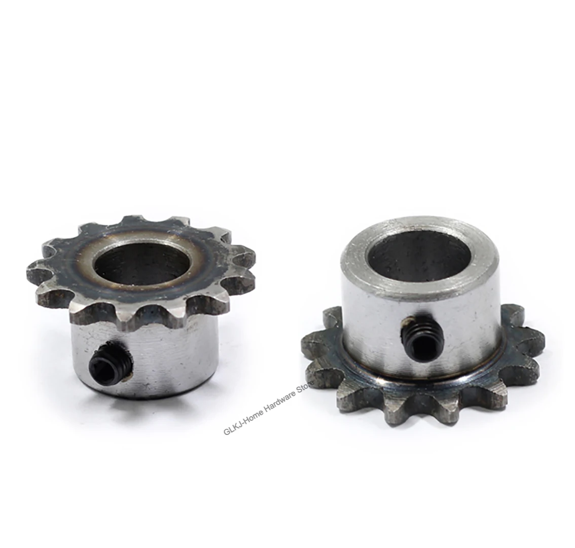 

1Pcs 25H 04C Precision 2 Points Sprocket Chain Gear 31-45 Tooth 45# Steel 8mm-15mm Bore Industrial Transmission Sprocket Wheel