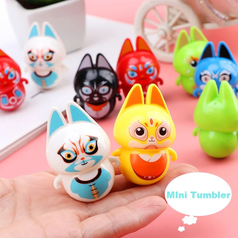 Cartoon Funny Tumbler Mini Children Puzzle Tumbler Simulation Little Fox Traditional Classic Nostalgia Toy Children's Bonus Toy