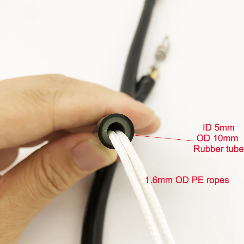 40CM Speargun Bungee Látex Pesca submarina Cable de choque 360 °   Conector giratorio de latón para fusil de lanza, amortiguador de pesca, cable de choque giratorio