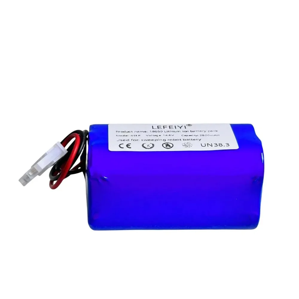 Robot vacuum cleaner battery ECOVACS iLife Chuwi Polaris 14.8V 2800 mAh 18650B4-4S1P-AAF-4, UR18650ZT-4S1P-AAF