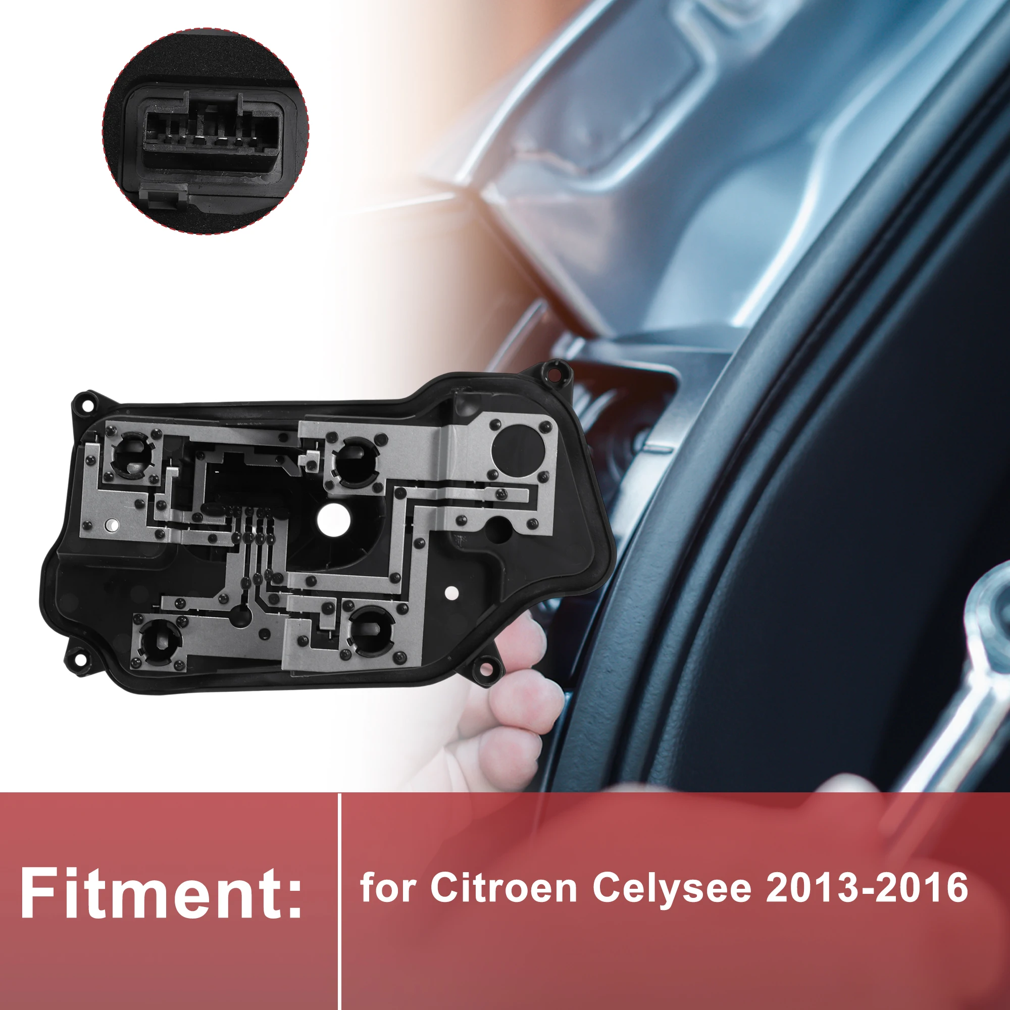 

UXCELL 1 Pc Right Tail Light Socket for Citroen Celysee 2013-2016 Lamp Bulb Connector