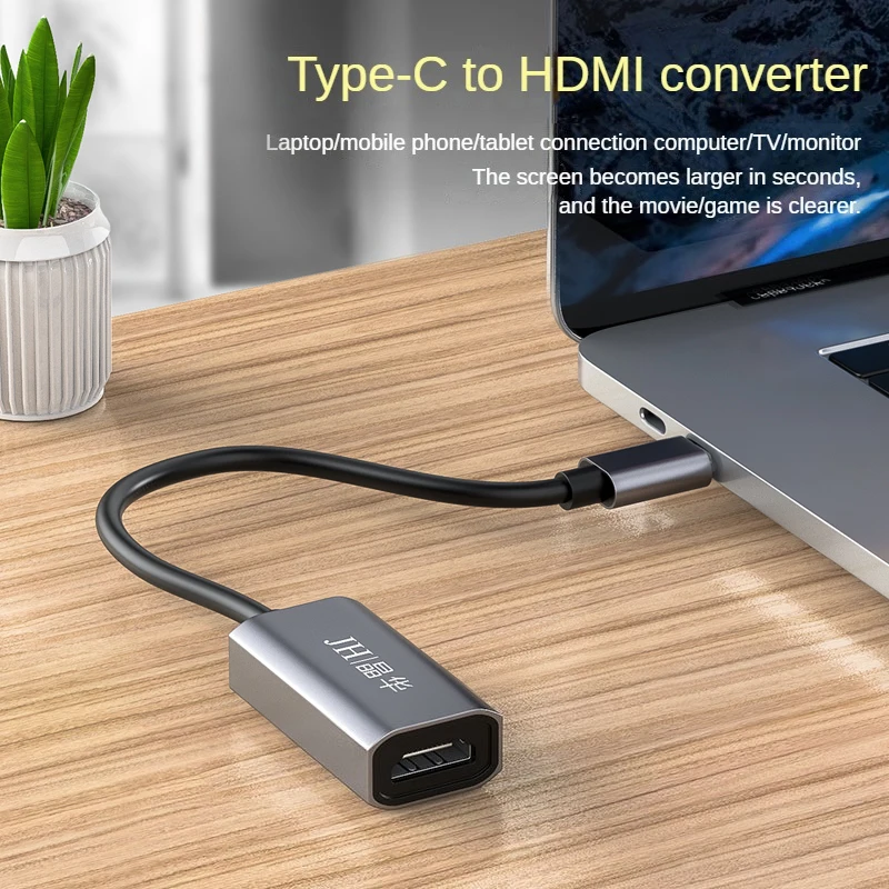 Type C to HDMI-compatible Cable USB C to HDMI Converter 4K 30Hz USB 3.1 HDTV Cable Adapter for MacBook Type C HD Converter Cord