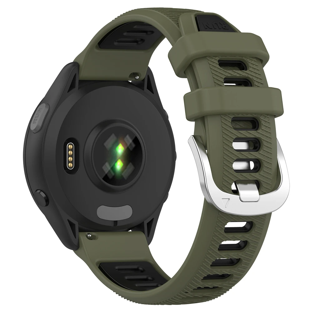 Garmin Vivoactive 4/venu2/forerunner 265 255用ラバーバンド,ミュージックランストラップ18mm 20/22mm,通気性のあるシリコンアクセサリー