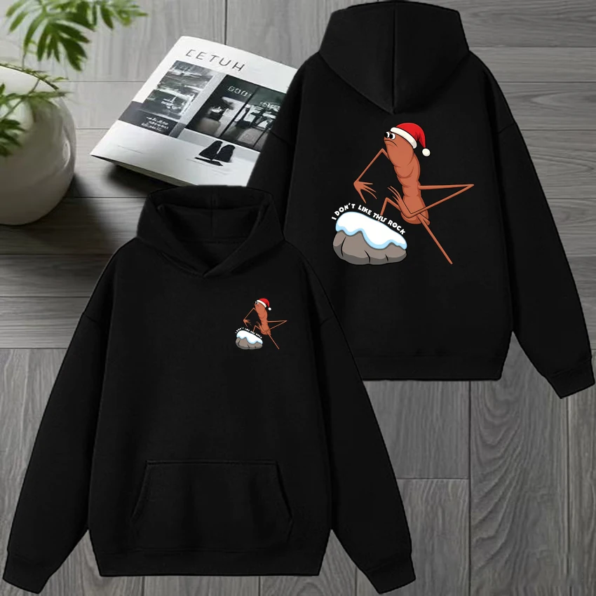 

2025 New I Don't Like This Rock Marcus The Worm Christmas Sweatshirt Men women harajuku fashion Hoodie Unisex Fleece pullover