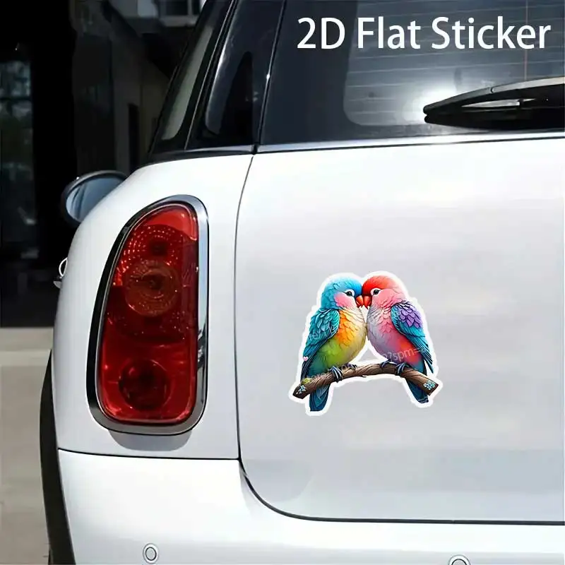 Couple Love Bird PVC Stickers for Laptops Cars Motorcycles - Waterproof Smooth Surface Decoration Decals Q103