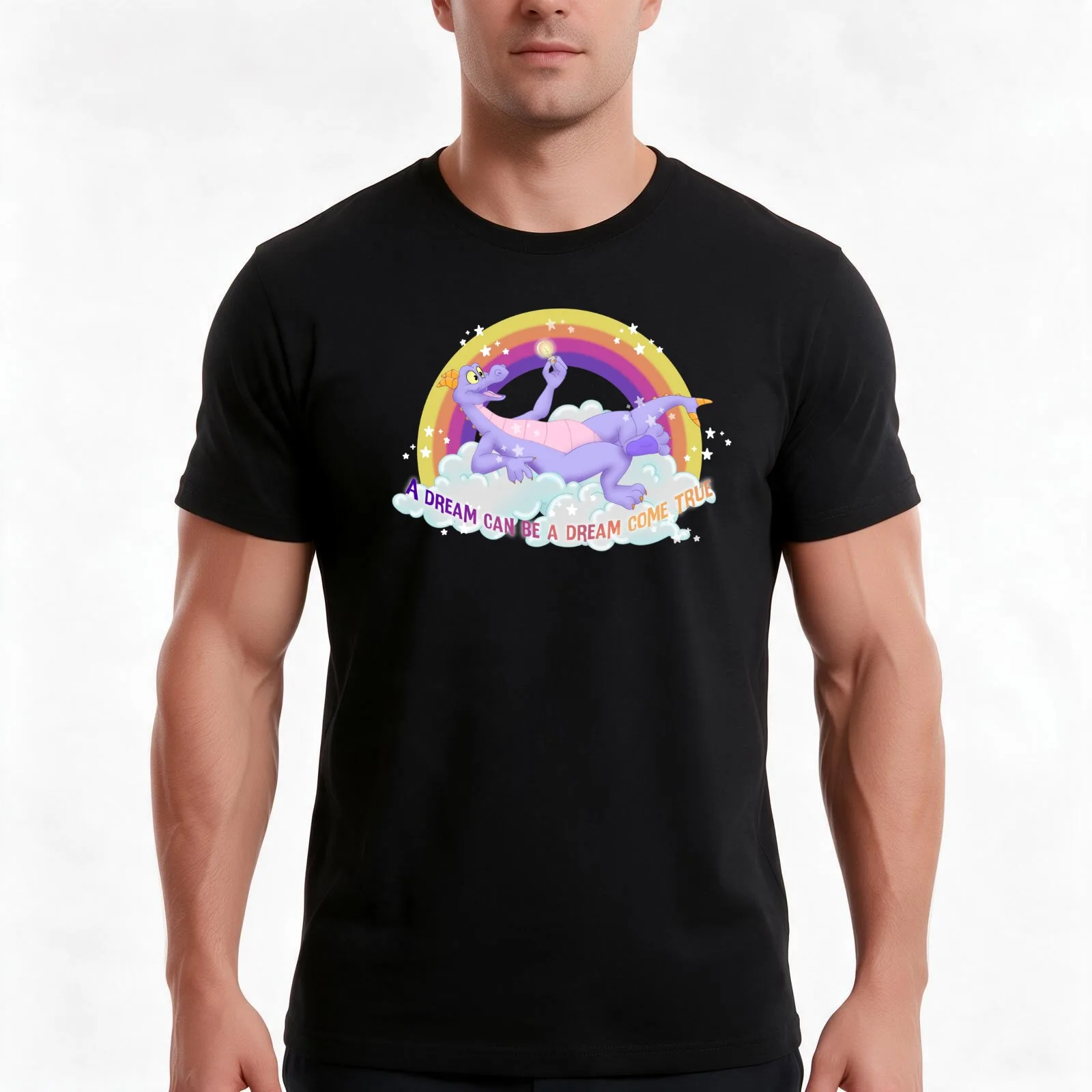 Dreamy Dragon (2020) T-Shirt, Summer Casual Cotton Tee, Oversized Streetwear Tops, Vintage Graphic Print, Loose Fit Short Sleeve