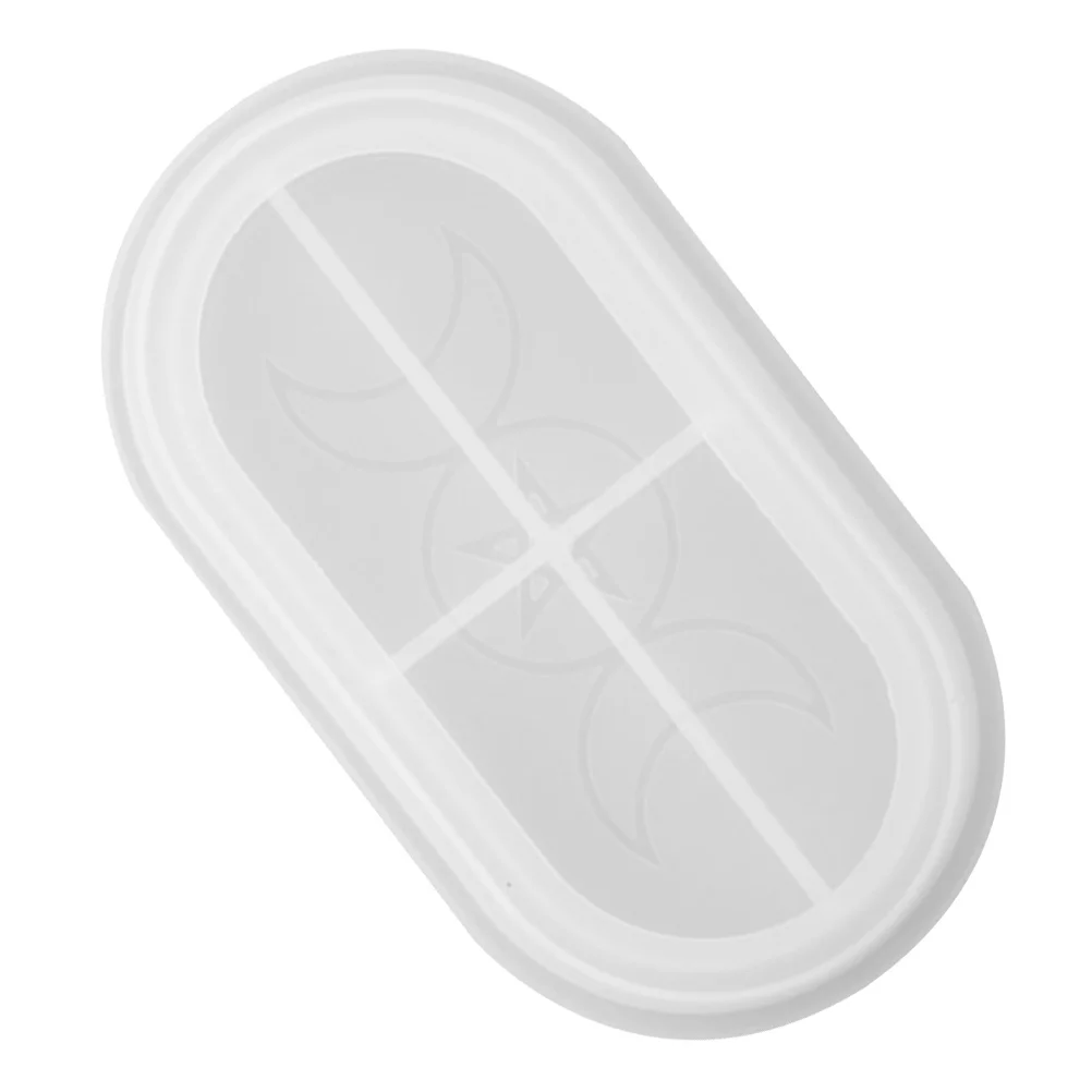 

Silicone Double Moon Star Molds Reusable DIY Plate Tray Coaster Moulds for Kids and Family Gift Making Plate Mold