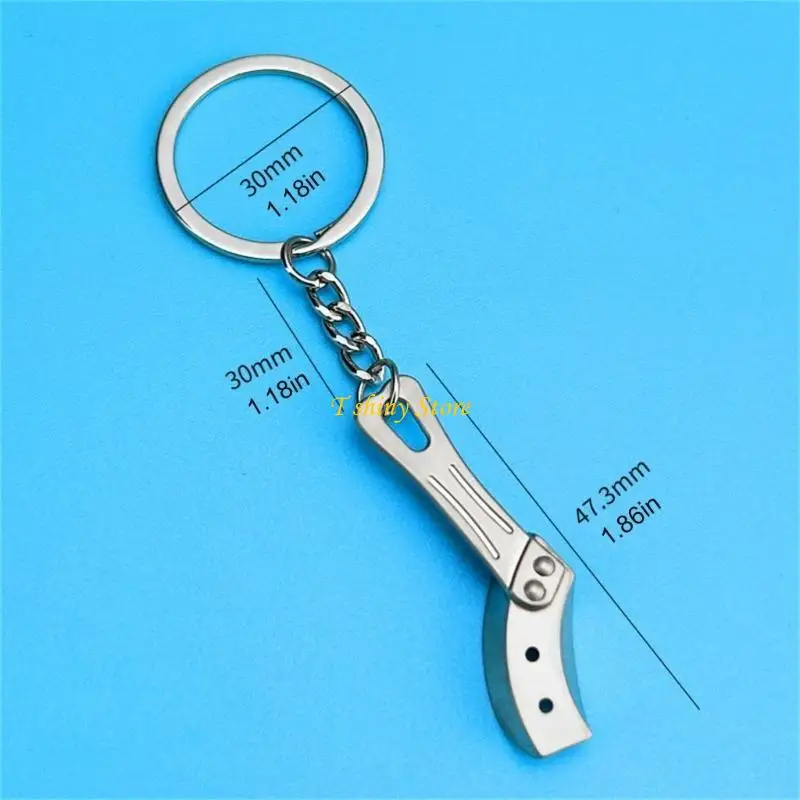 N58F Portable Sturdy Zinc Alloy Tooth Model Keychain Great for Dental Exhibitions and Health Advocates Daily Casual Use