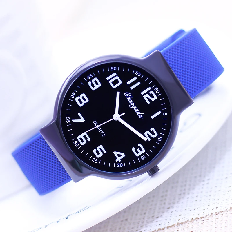 

2024 elegant man young adults simple fashionable sports waterproof digital watches father black silicone Ultra thin cool watch