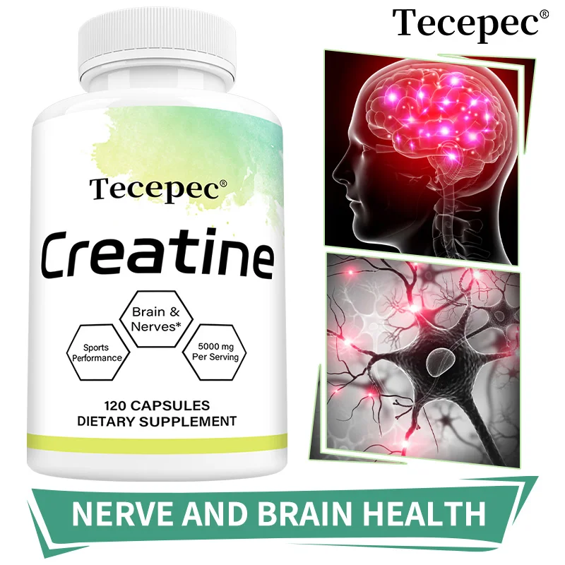 

Tecepec, Creatine Monohydrate, 5,000mg, Supports Muscle, Performance & Strength, Recovery, Brain Function, Nervous System Health