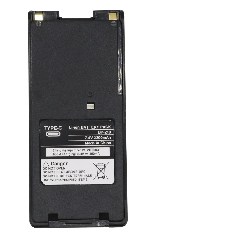 สำหรับวิทยุ ICOM IC-T3H IC-V8 IC-V81 IC-V82 IC-F3GT IC-F3GS IC-F4GT IC-F4GS IC-F11 แบตเตอรี่ USB-C รุ่น BP-210 7.4V 2200mAh 2 ชิ้น