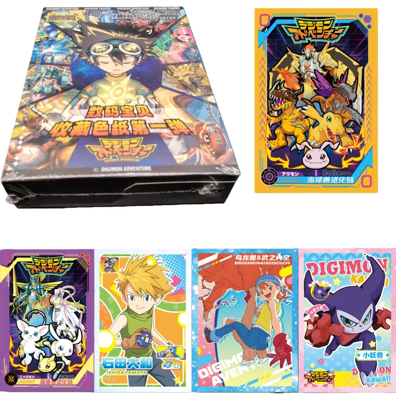 

Аутентичная аниме Digimon, первая коллекция, цветная бумажная карта, коллекция злодеев, памятная открытка, детская игрушка