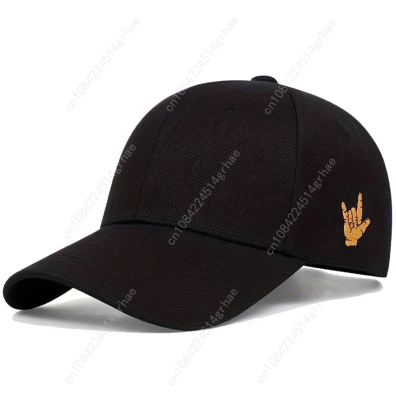 Unisex Side Finger Embroidery Baseball Caps Spring and Autumn Outdoor Adjustable Casual Hats Hip Hop Hat Sunscreen Hat