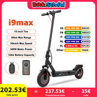 iScooter i9Max 10in Electric Scooter Max Motor 500W Dual Shock Absorption Scooters for Adult 35KM/H 10Ah Honeycomb Tire Scooter