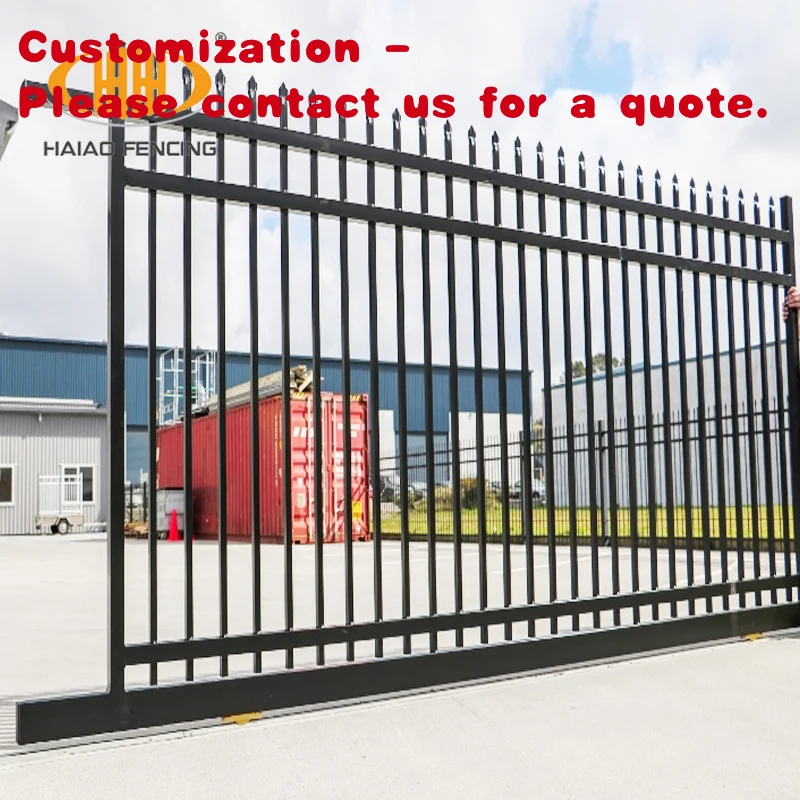 custom.Modern Design Garden 6ft High Anti-Rust Resistant Powder Coated Carbon Steel & Iron Fence Panels