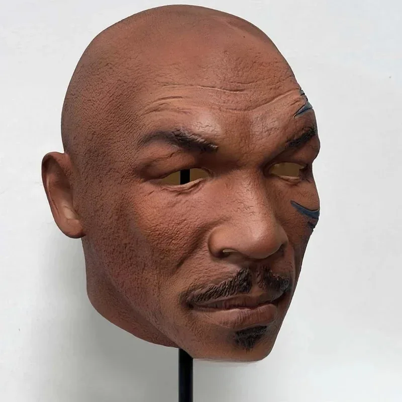 CyMike تايسون قناع رجل الملاكمة بطل غطاء رأس واقعي فستان بتصميم حالم حفلة الهالوين كرنفال المشاهير تأثيري حلي الدعائم