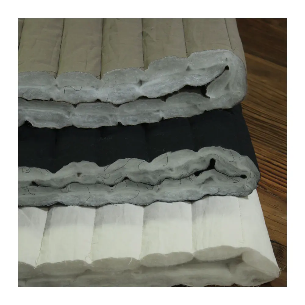 0.5meters Wide Stripe Quilted Padded Fabric - 3-Layer Warm Interlining & Lining Material for Winter Coat, Jacket Insulation view 2