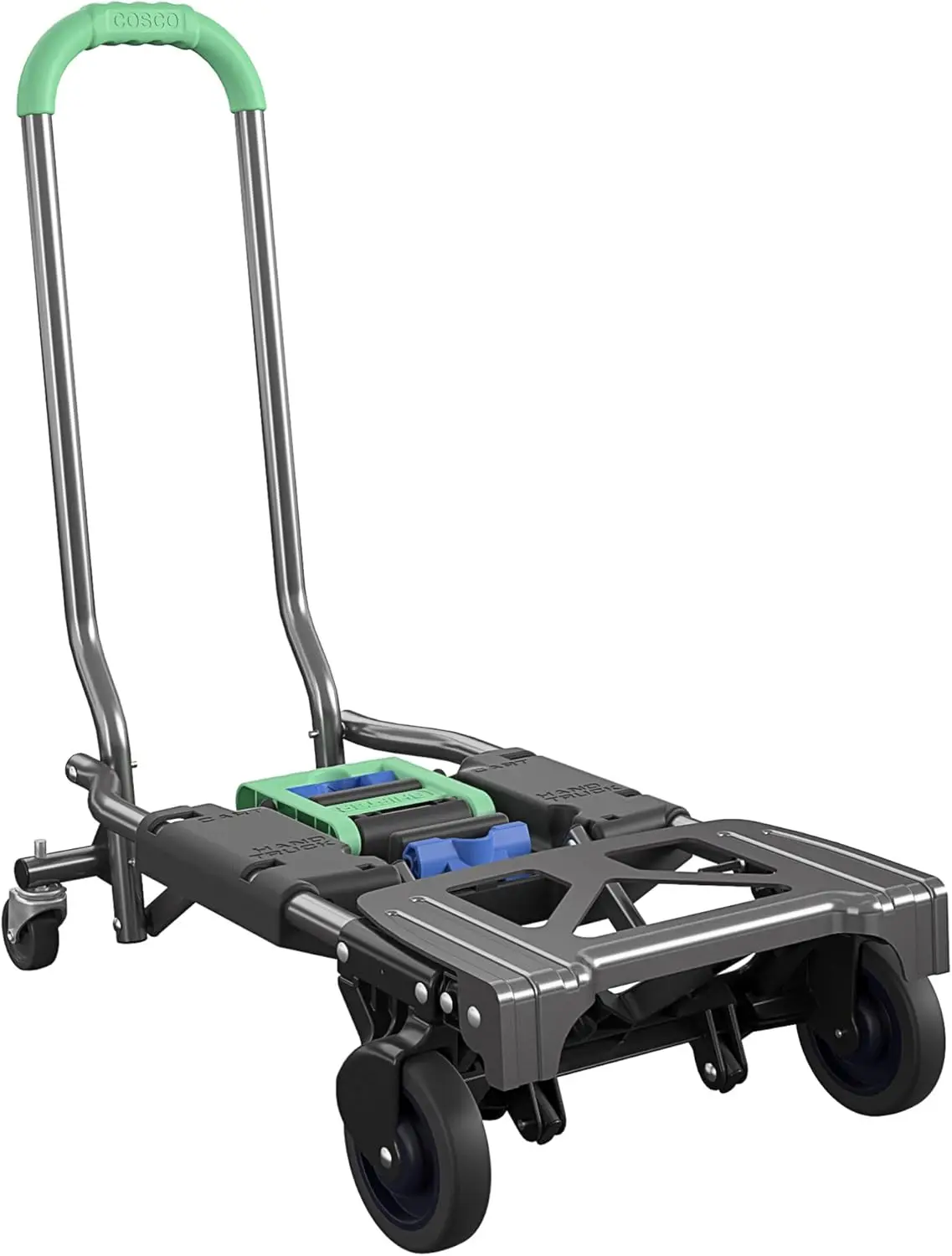 Shifter Multi-Position Folding Hand Truck and Cart, 300 lb. Weight Capacity, Green, 12222PBG1E