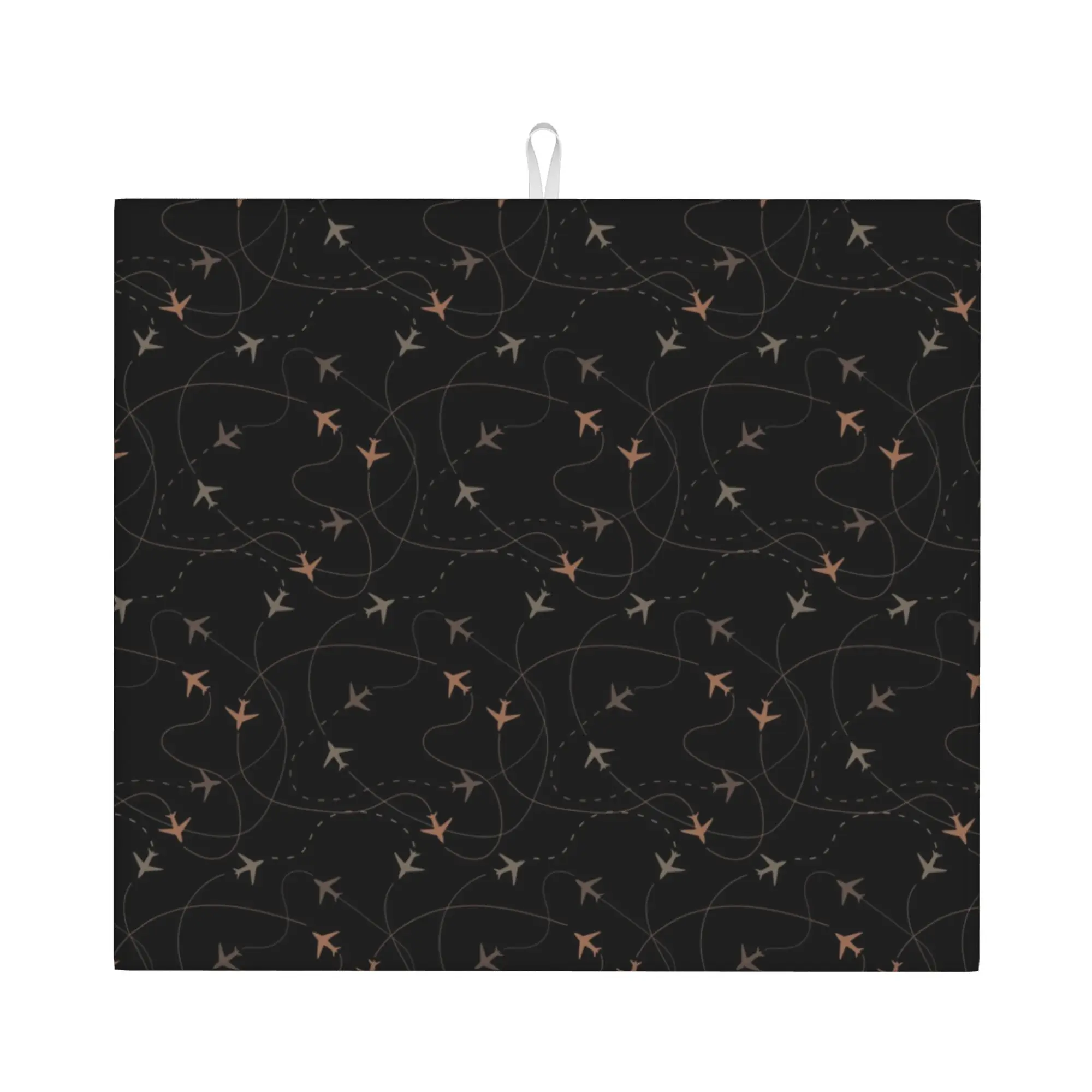 Drying Mat For Kitchen Pilot Aircraft Night Flight Routes Water Absorbent Air Controllers On Slip Kitchen Counter Protector Mat