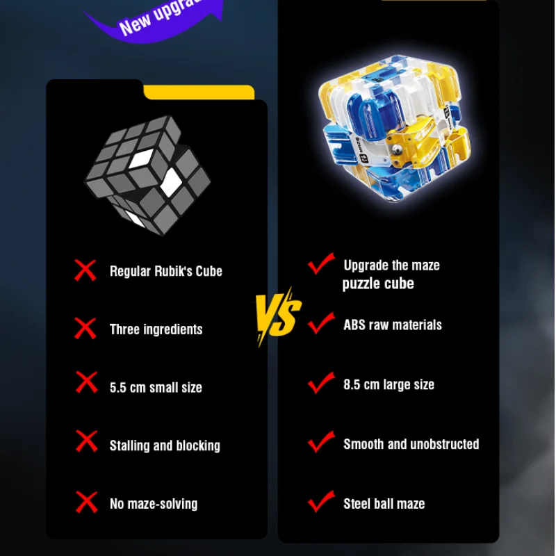 Mini bola 3d rolando cubos mágicos labirinto quebra-cabeça brinquedo inquietação pensamento lógico das crianças treinamento alívio do estresse educação brinquedos