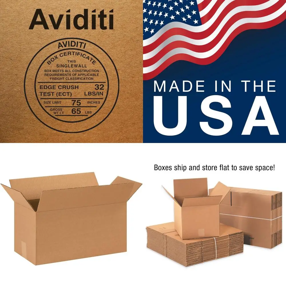 

25-Count Large Cardboard Shipping Boxes, 18x9x9 Inches, Ideal for Moving, Mailing, Packing, and Storage