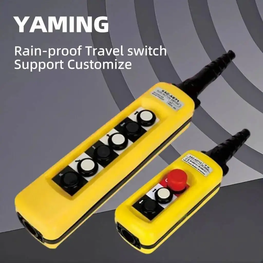 Rainproof Travel Driving Push Button Switch Handheld Lifting Handle Controls Electric Hoist Up And Down Dual Speed