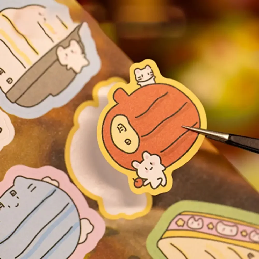 

42 шт./пакет, серия торгового магазина Munchkin, записываемая высеченная наклейка, книга, сделай сам, кавайные мультяшные наклейки, материал для справочника