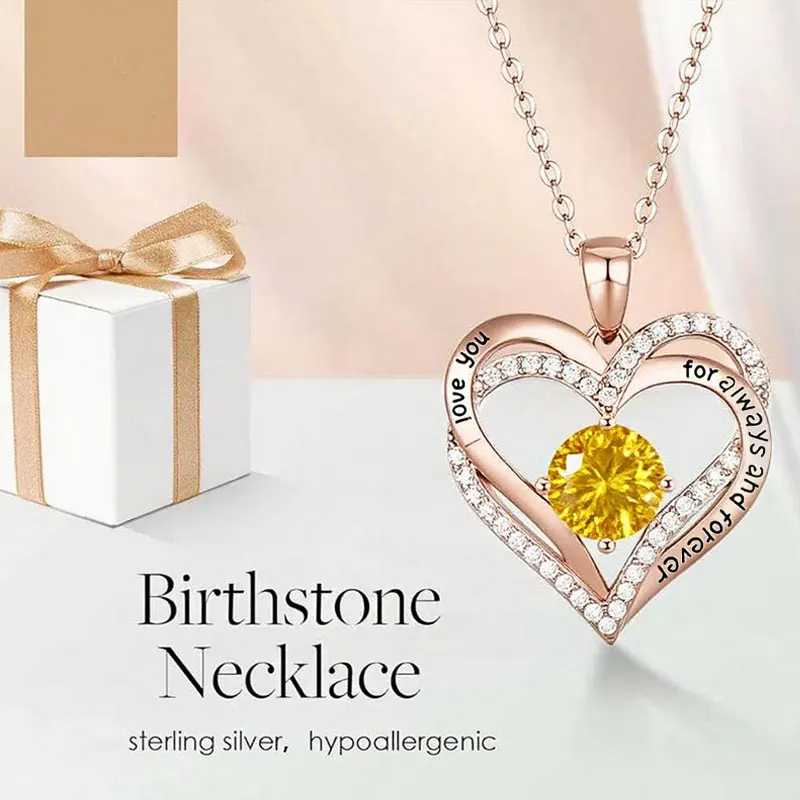 

QIBAOKU Luxury S925 Sterling Silver Red Zircon Necklace Women's Clavicle Chain Love Wedding Jewelry Valentine's Day Gift 2025