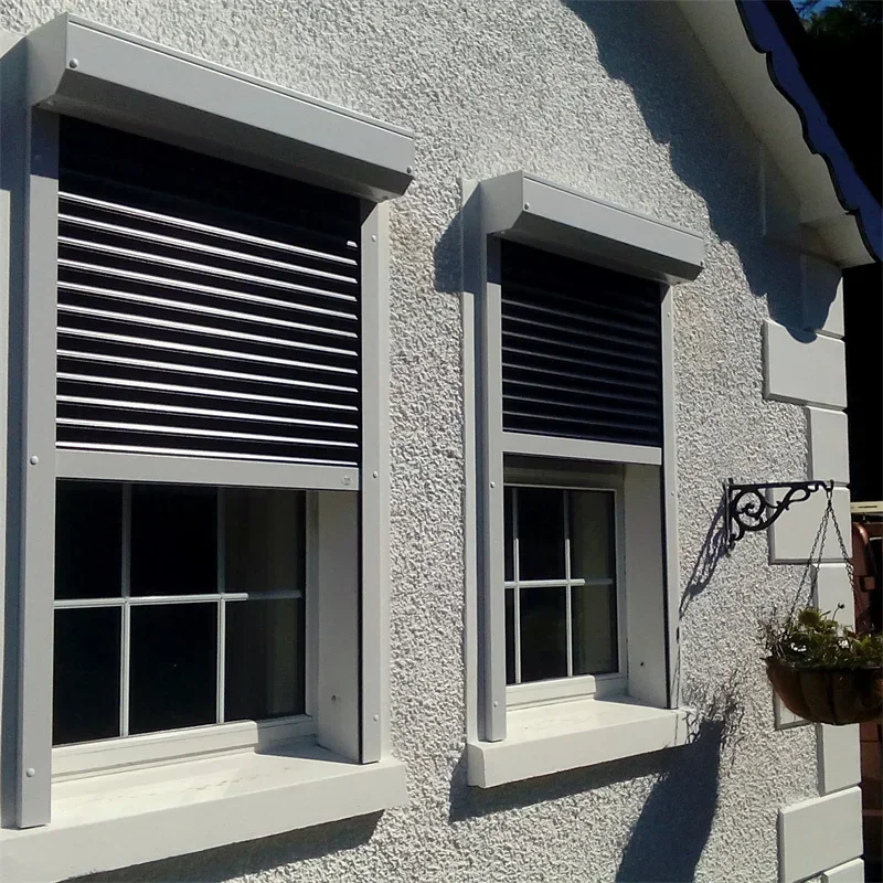 Custom Automatic Motorized Aluminium Electric Window Hurricane Rolling Shutter with Remote Control Roll Down  Shutters