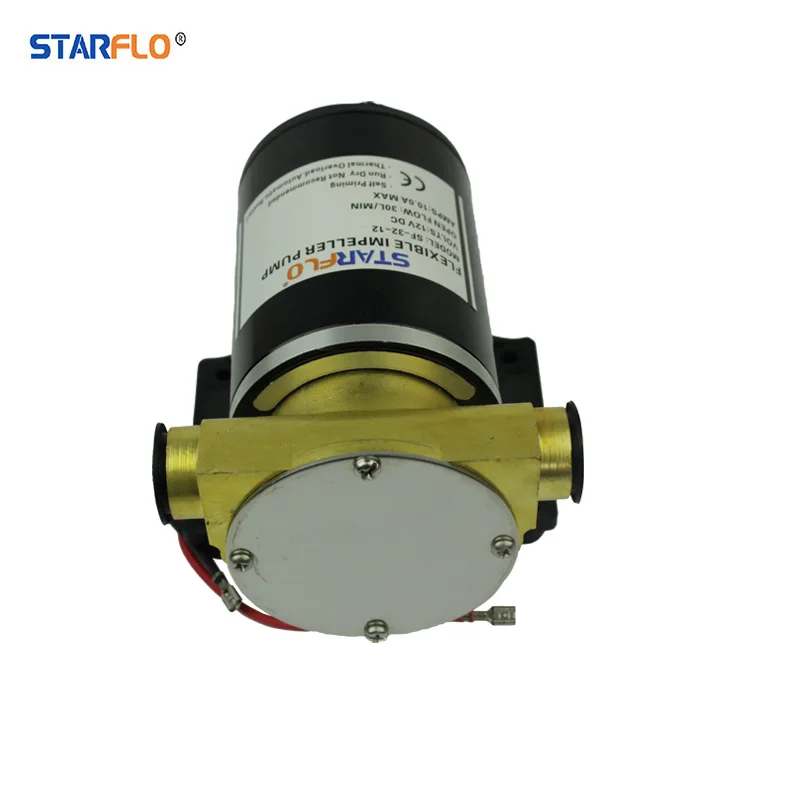 

2026unique STARFLO SF-32-24 24V DC Liquid Self-priming Impeller Transfer Drain Deck Water Pump High Flow Rate Flexible Impeller