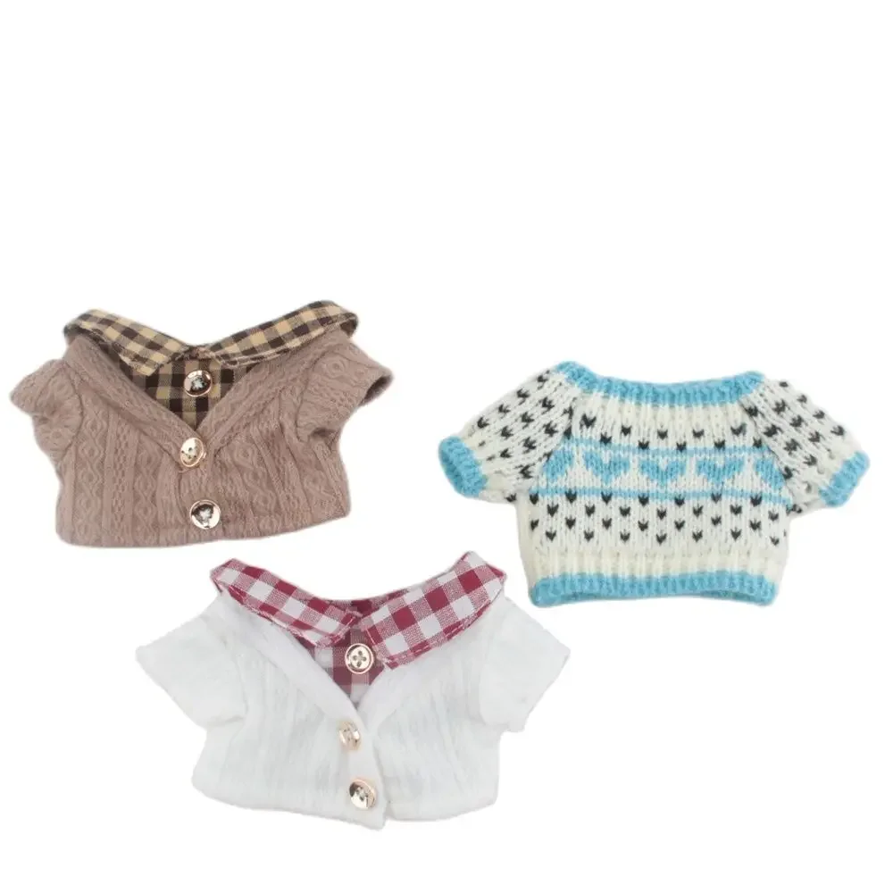 20cm Plush Toy Clothes Winter Vintage Sweater Knitwear Cute Soft Exo Dolls Accessories Children\'s Toys Birthday Christmas Gift