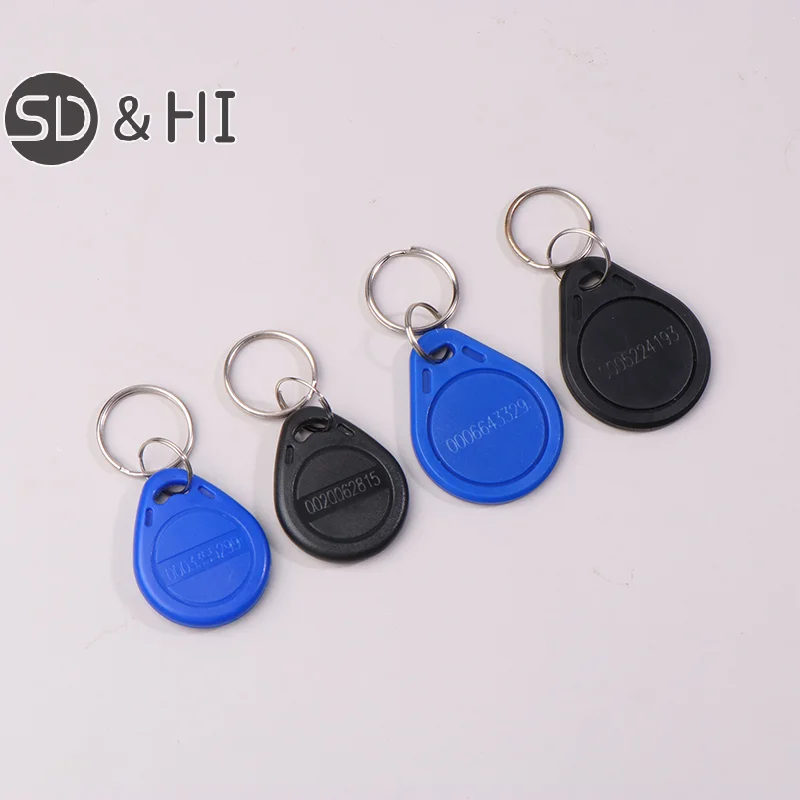 10 stuks 125 kHz alleen-lezen RFID RFID TK4100 EM4100 Smart Chip Proximity Keyfobs Smart Secure Deur Entry Access ID sleutelhanger Token Tag