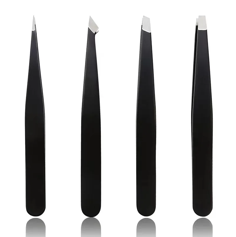 4pcs Precision Tweezers Set Anti-Static Stainless Steel Tweezers Repair Tools for Electronics Repair Soldering Craft Tools