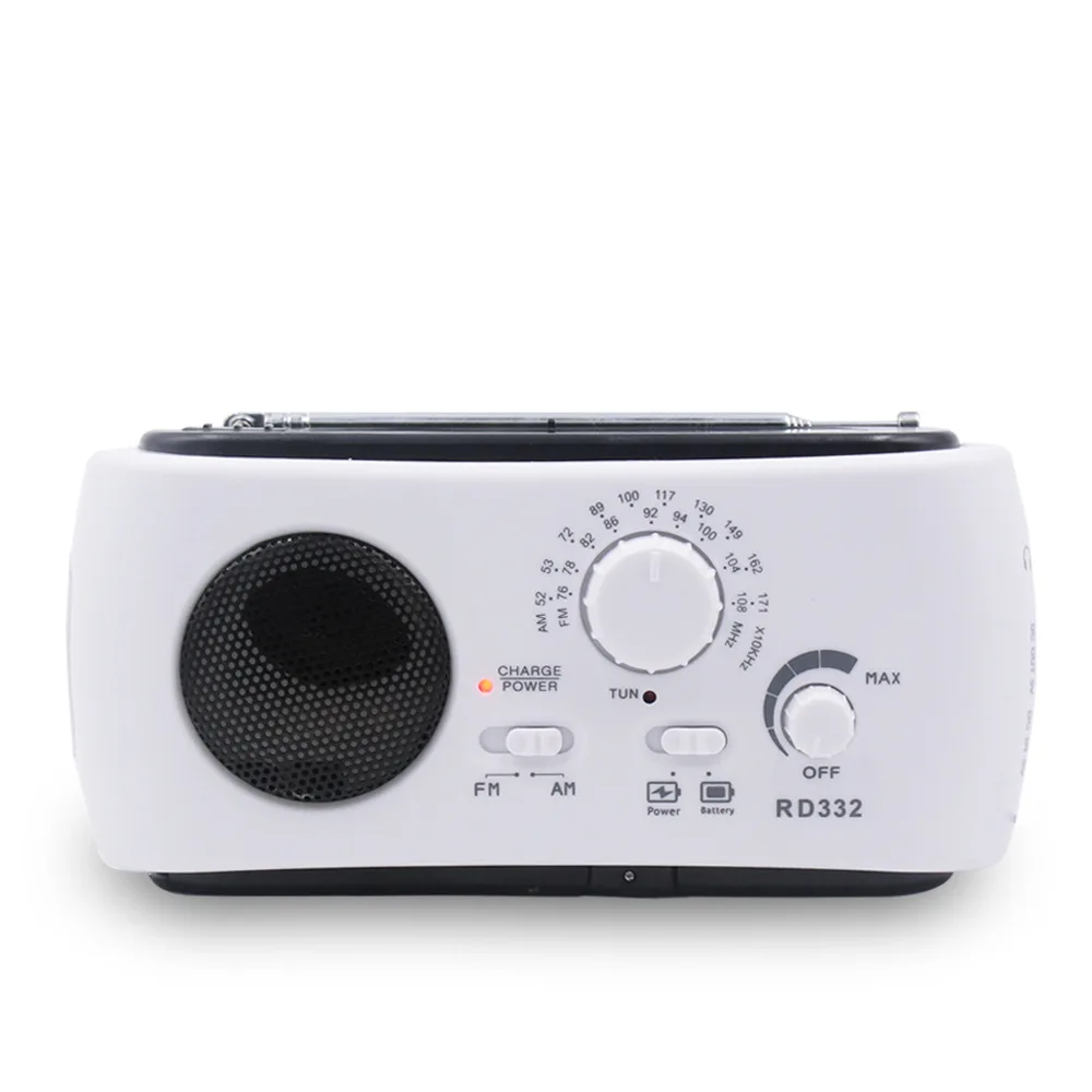 RD332 Multi-function Radio Multi-function Radio Solar Hand Self-Electric LED Flashlight Emergency Mobile Phone Charging