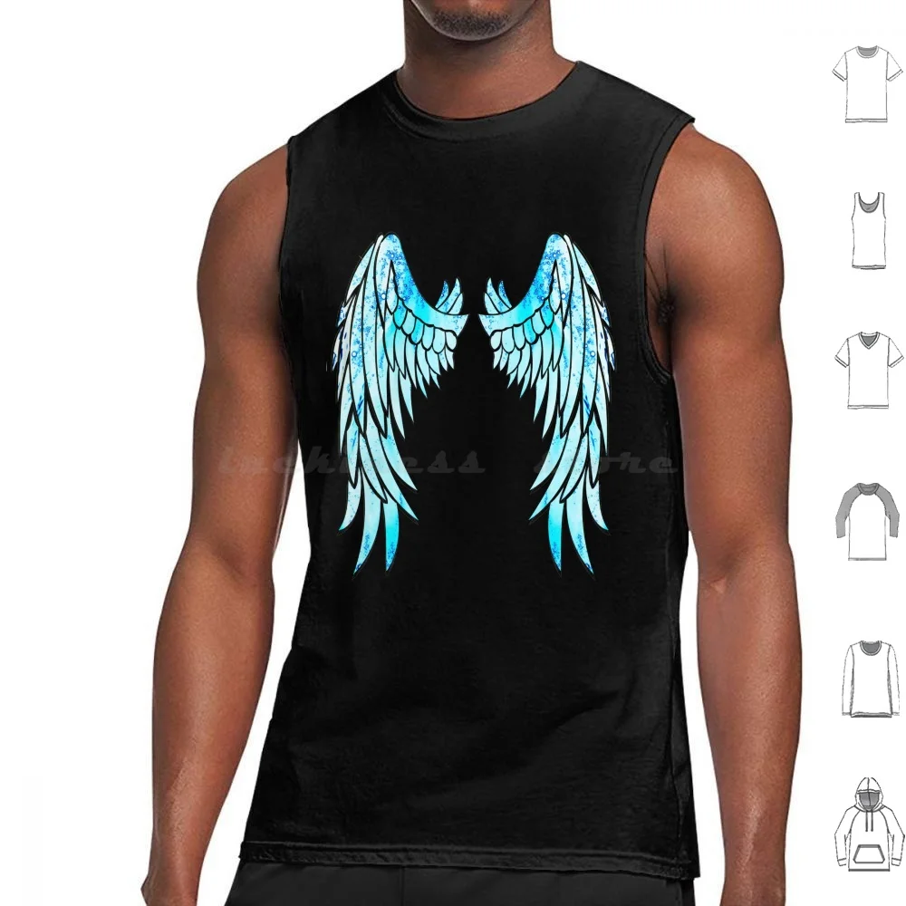 Water Tank Tops Print Cotton Angel Angel Wing Arcangel Holy Water Hidric Sea River Lake