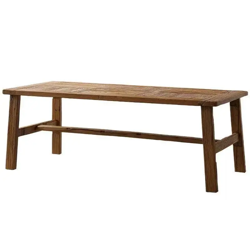 Kayu elm tua, meja panjang, kedai kopi, gaya Cina baru, wabi-sabi, homestay